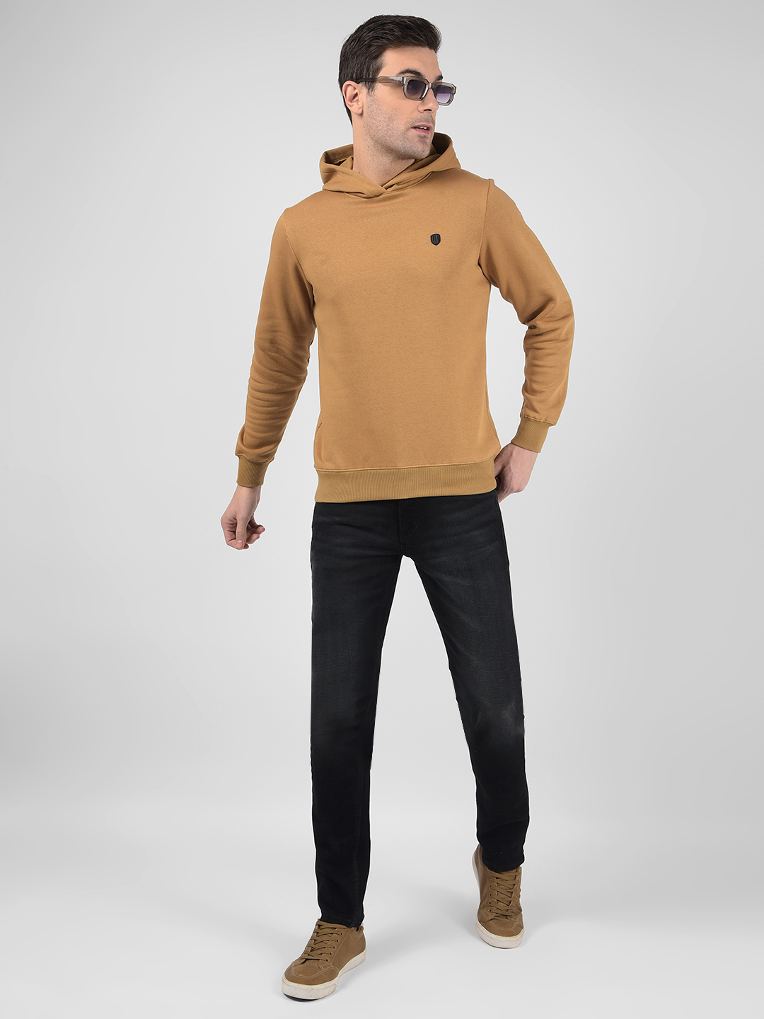 Numero Uno Men Solid Brown Sweat Shirt